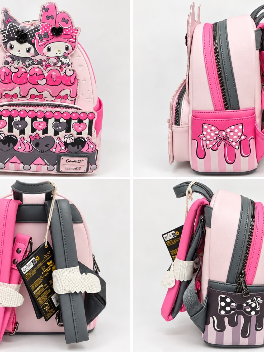 Loungefly Sanrio My Melody & Kuromi Cake Mini Backpack Pink Black
